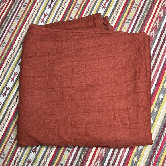 Casaluna Bedding Casaluna Linen Blend Heavyweight Red Dark Clay
